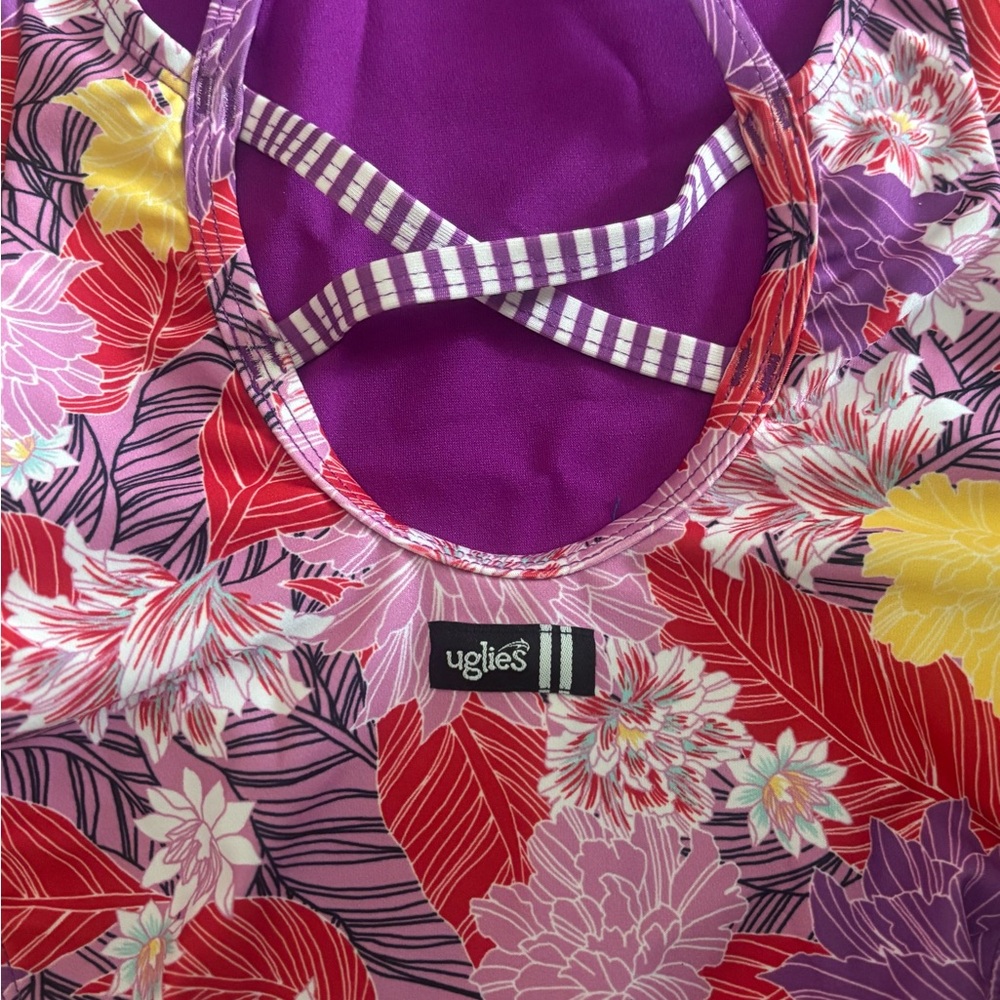 Dolfin Uglies Revibe Women's Nostalgia Low X-Back Swimsuit Floral Size 32 - Picture 3 of 6
